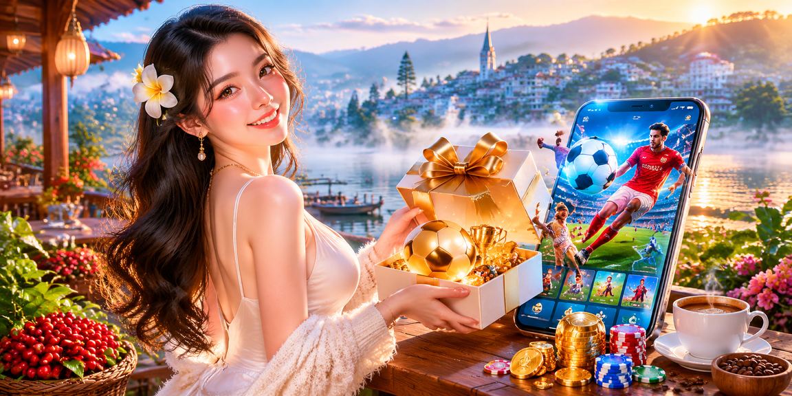 Người dùng Đà Lạt đặt cược thể thao trên điện thoại bên ly cà phê