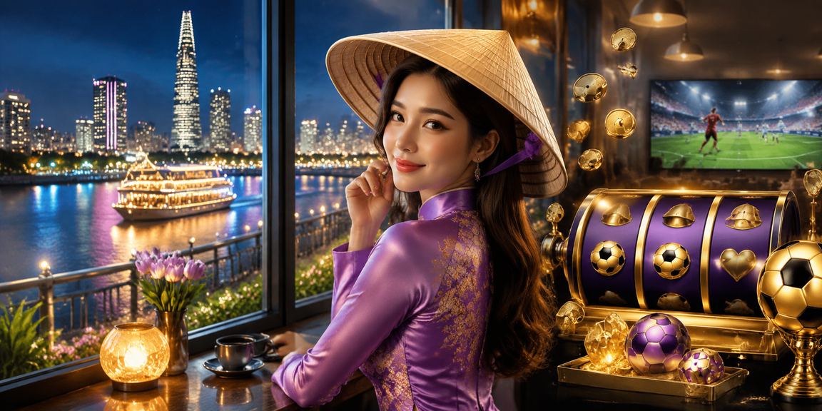 Người chơi tại TP. Hồ Chí Minh trải nghiệm slot game trực tuyến trong trang phục áo dài truyền thống